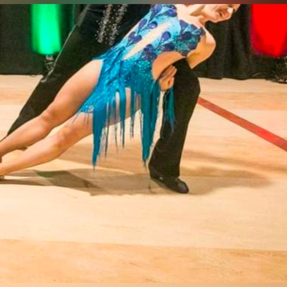 Dance costum blue dress - Picture 2 of 5